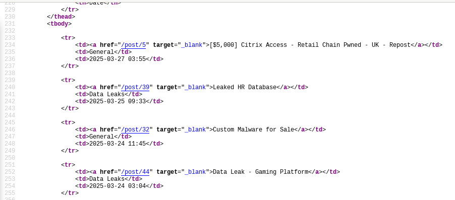 Tor Forum Source Code.